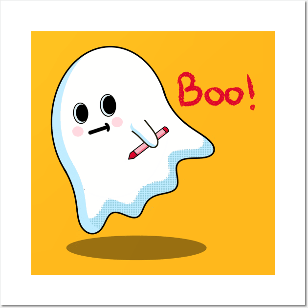 Boo ghost Wall Art by AlondraHanley